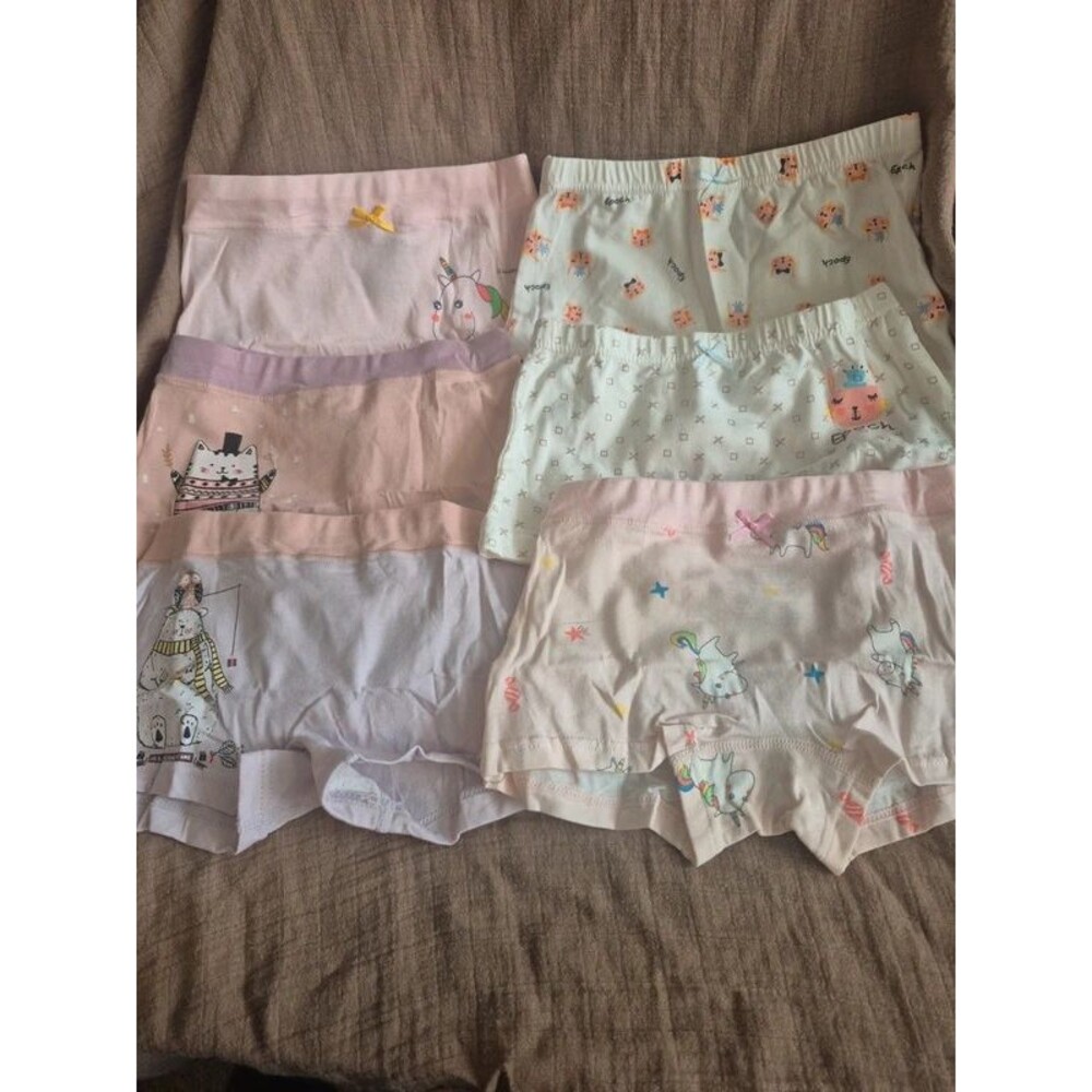 New Toddler Girls Cute Animal & Unicorn Cotton Briefs/Panties Bundle - Size 90cm